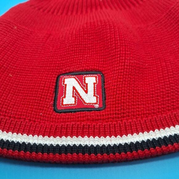 Nebraska Huskers Beanie Cap One Size Red - Picture 3 of 4